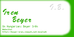iren beyer business card